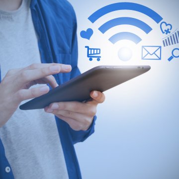 man guy on smartphone wireless connection wifi extenders